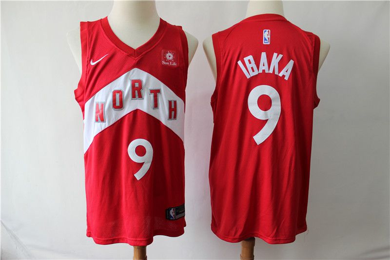 Men Toronto Raptors #9 Ibaka Red City Edition Nike NBA Jerseys->toronto raptors->NBA Jersey